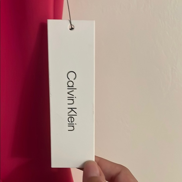 Calvin Klein Fuchsia Mini Dress with Chain Detail - Picture 3 of 5